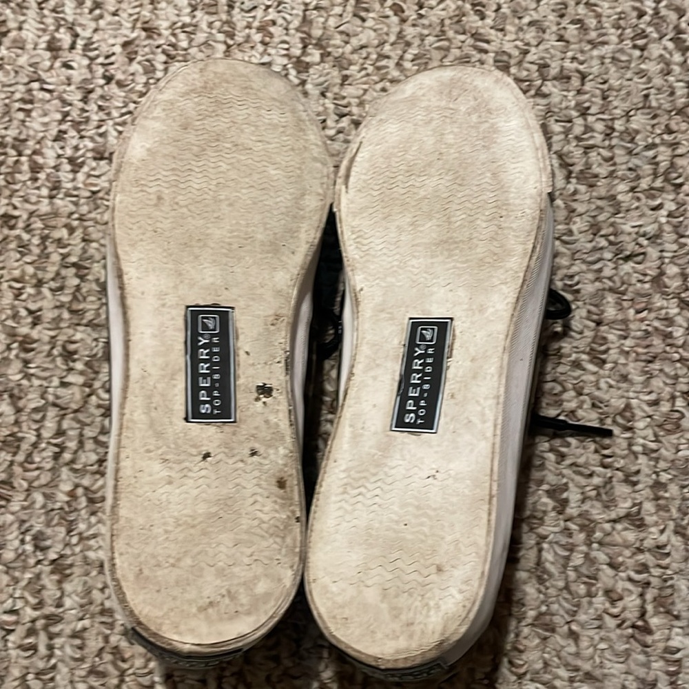 Sperry Leopard Print Boat Shoes in Brown and Black - Picture 4 of 4
